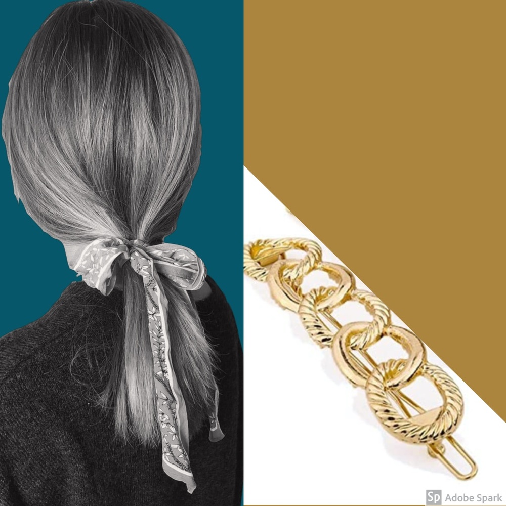 2/$15: NWOT Elegant Vintage Metal Chain Barrette